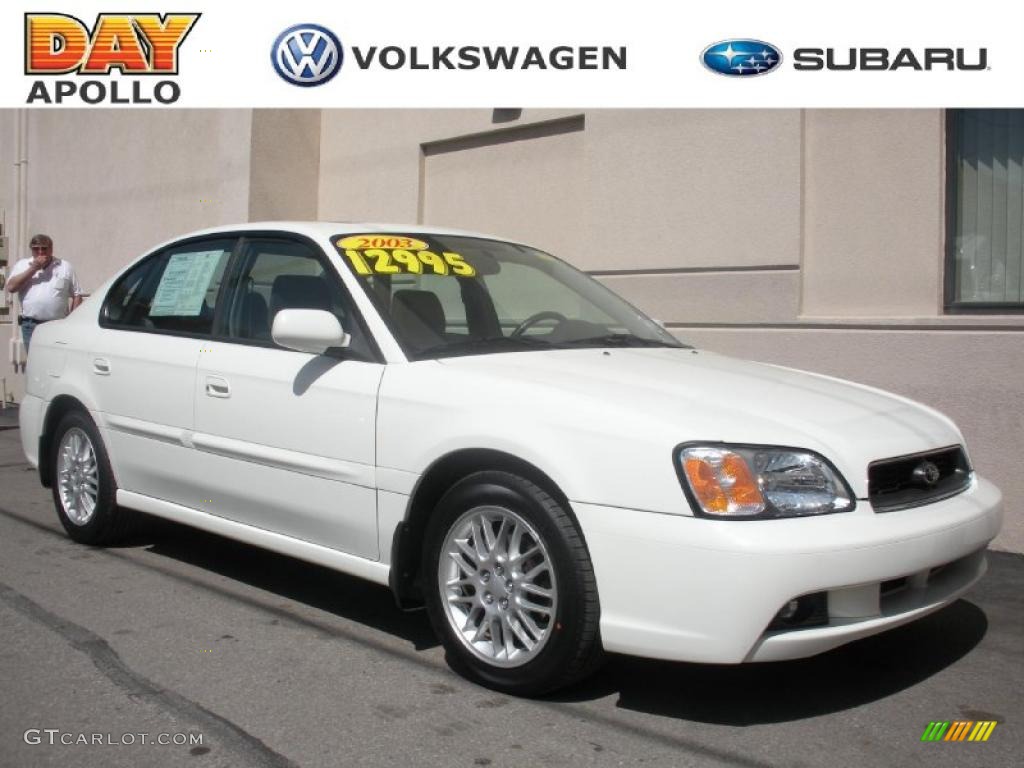 2003 Legacy L Sedan - White Frost Pearl / Gray photo #1