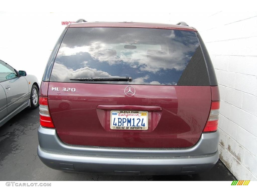1998 ML 320 4Matic - Ruby Metallic / Grey photo #6