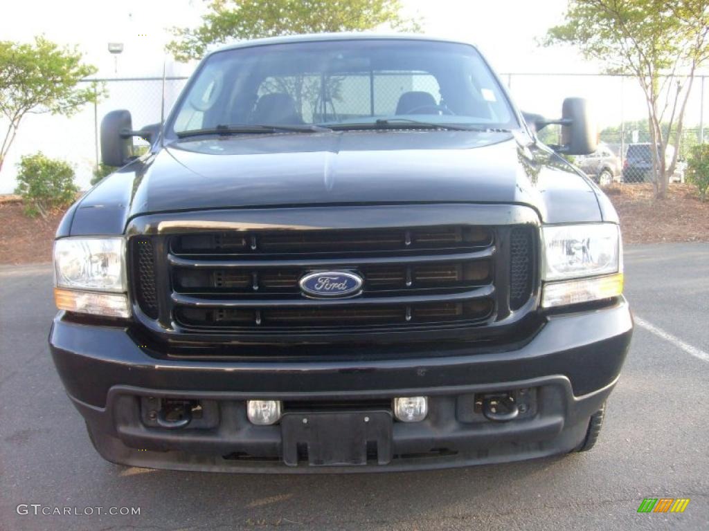 2003 F250 Super Duty XLT Crew Cab - Black / Medium Flint Grey photo #6