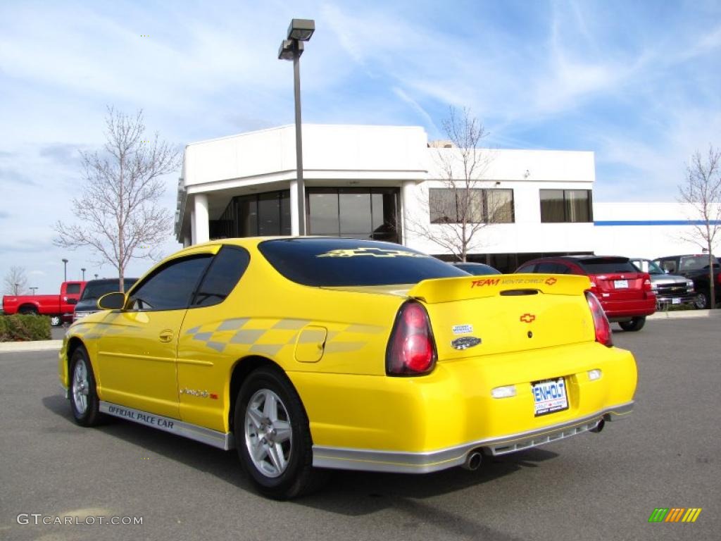 2002 Compeion Yellow Chevrolet Monte Carlo Ss Limited Edition 2002 Monte Carlo Ss Limited Edition Pace Car Compeion Yellow Ebony Photo 3