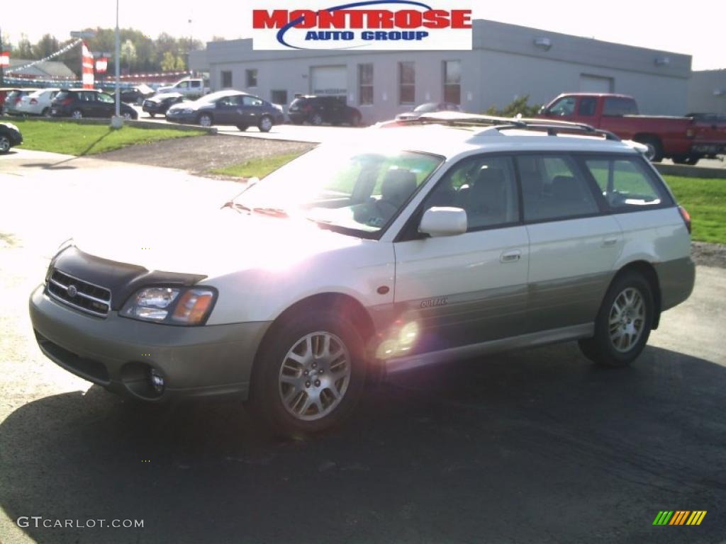 2001 Outback L.L.Bean Edition Wagon - White Frost Pearl / Beige photo #20