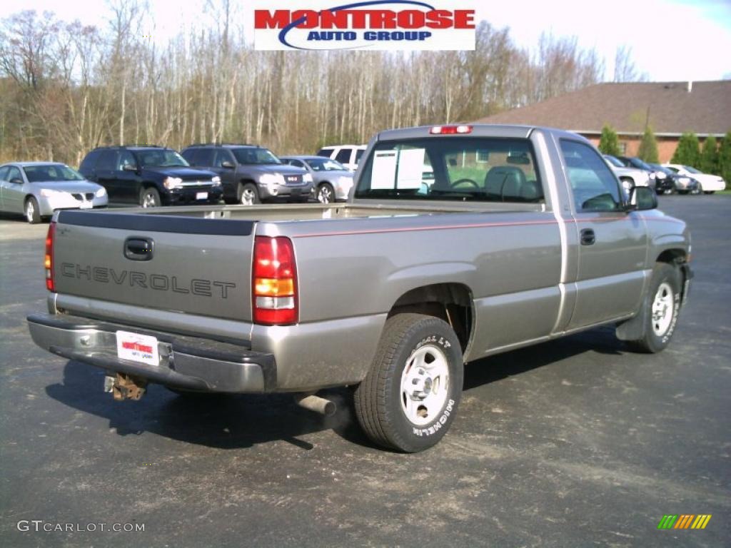 2002 Silverado 1500 Work Truck Regular Cab - Light Pewter Metallic / Graphite Gray photo #3