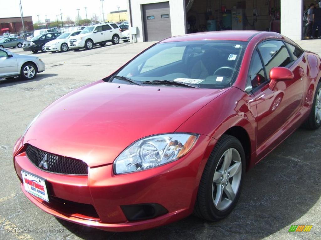 2009 Eclipse GS Coupe - Rave Red Pearl / Medium Gray photo #4