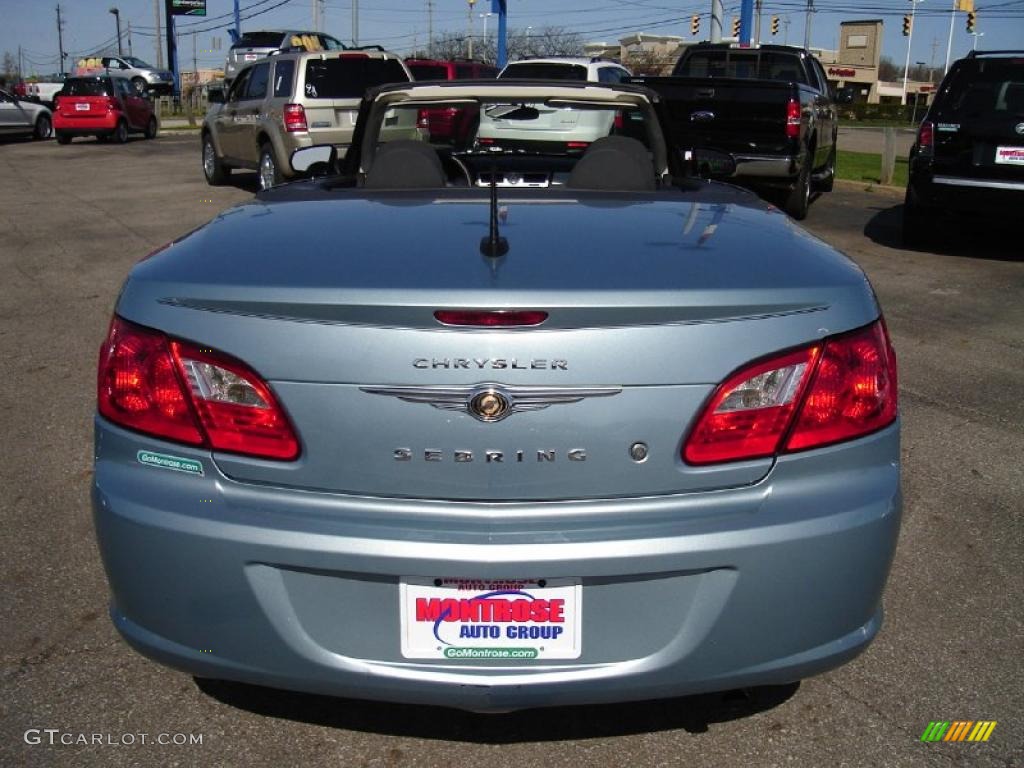 2009 Sebring LX Convertible - Clearwater Blue Pearl / Dark Slate Gray photo #4