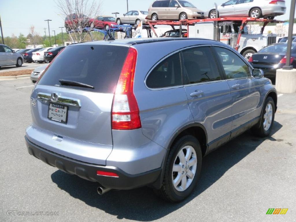 2007 CR-V EX-L 4WD - Glacier Blue Metallic / Gray photo #4