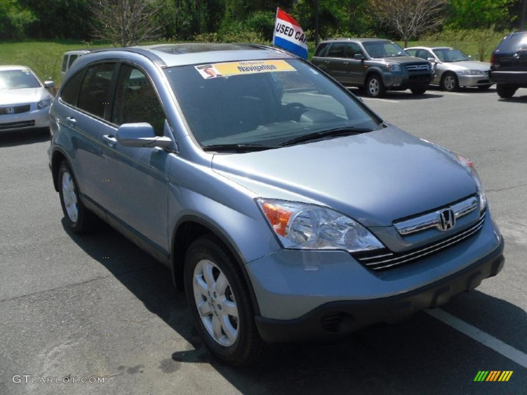 2007 CR-V EX-L 4WD - Glacier Blue Metallic / Gray photo #5