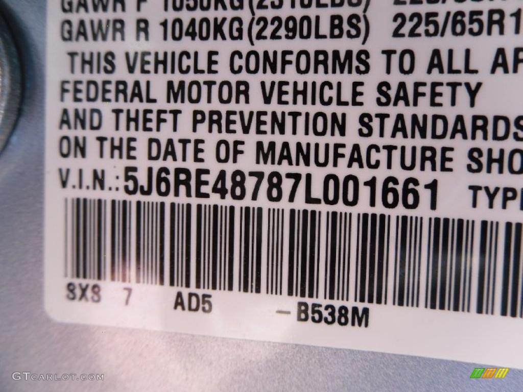 2007 CR-V EX-L 4WD - Glacier Blue Metallic / Gray photo #8