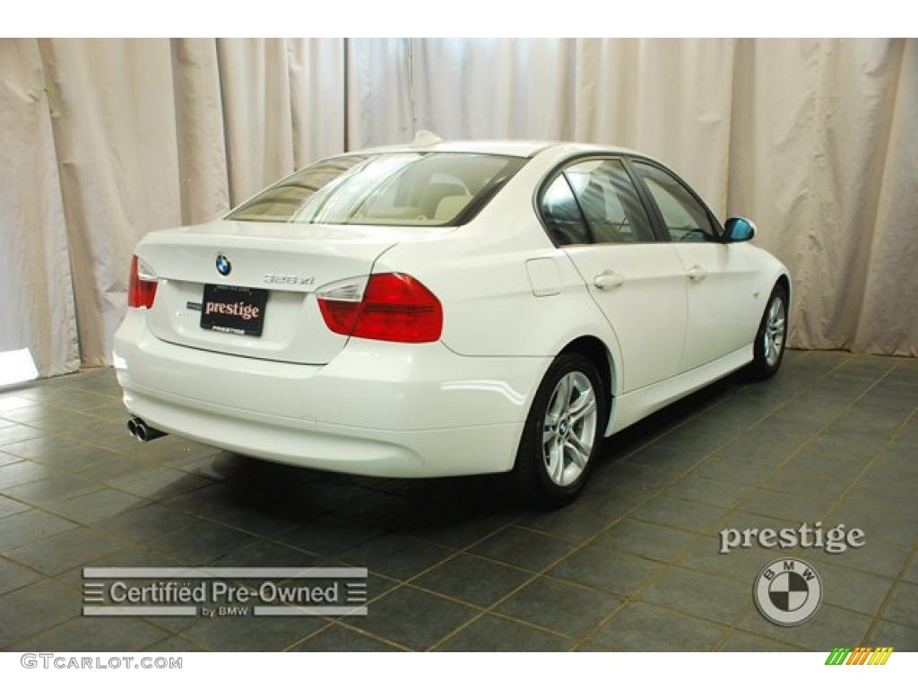 2008 3 Series 328xi Sedan - Alpine White / Beige photo #2