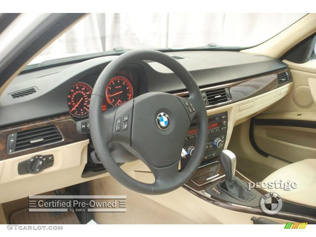 2008 3 Series 328xi Sedan - Alpine White / Beige photo #13