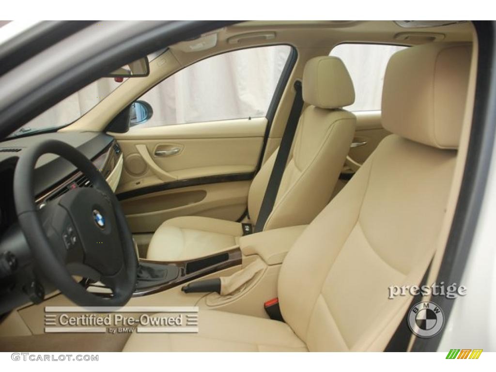 2008 3 Series 328xi Sedan - Alpine White / Beige photo #14