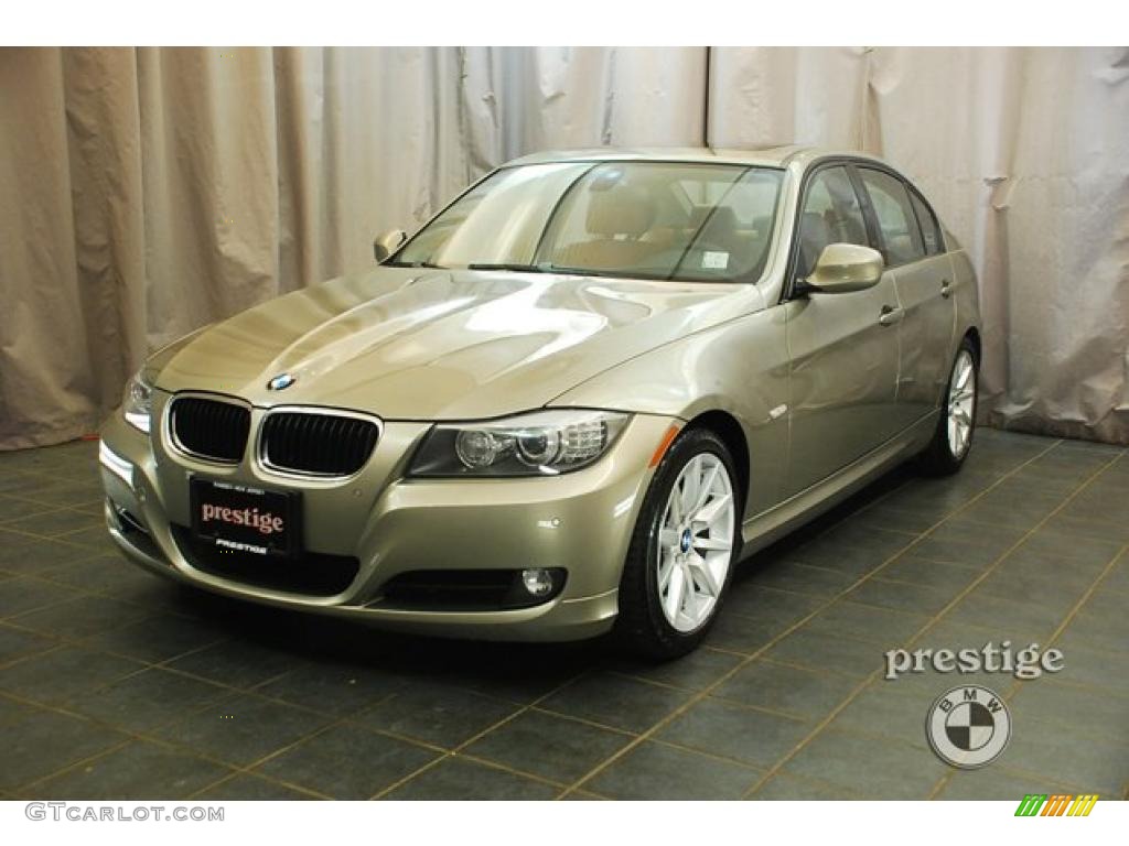 2009 3 Series 328i Sedan - Platinum Bronze Metallic / Beige photo #1