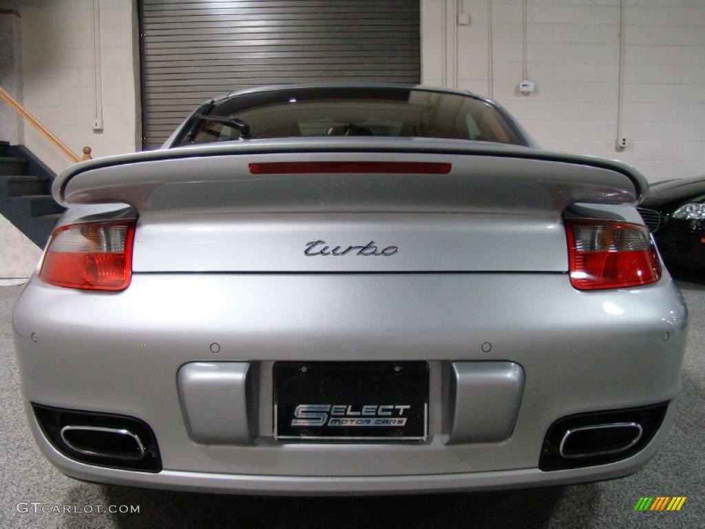 2008 911 Turbo Coupe - GT Silver Metallic / Natural Brown photo #5