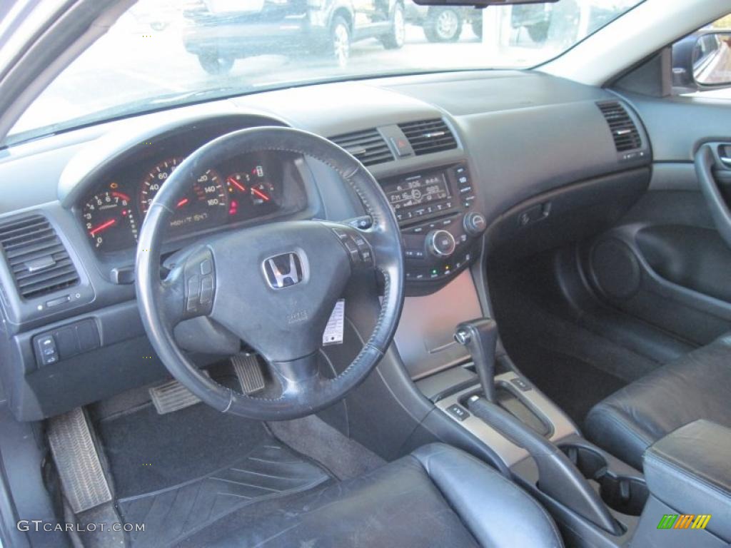 2003 Accord EX-L Coupe - Satin Silver Metallic / Black photo #9