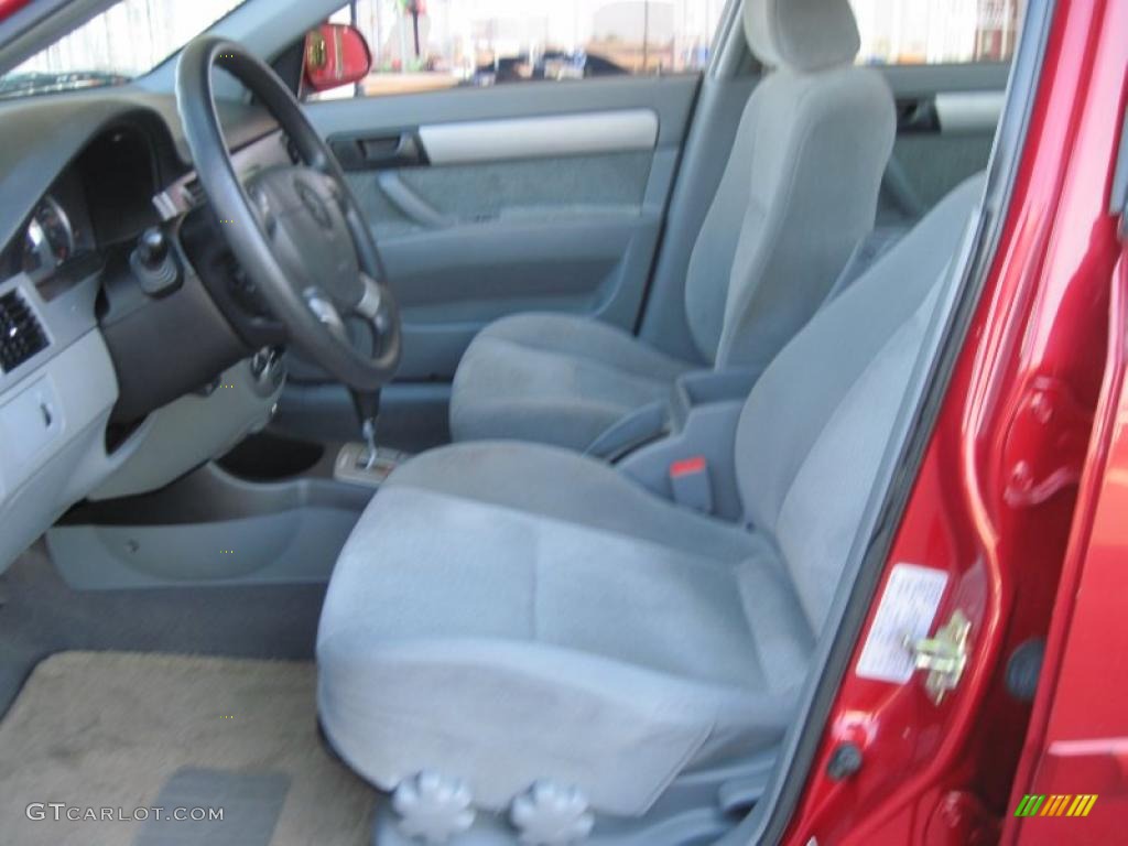 2005 Forenza S Sedan - Fusion Red Metallic / Gray photo #7