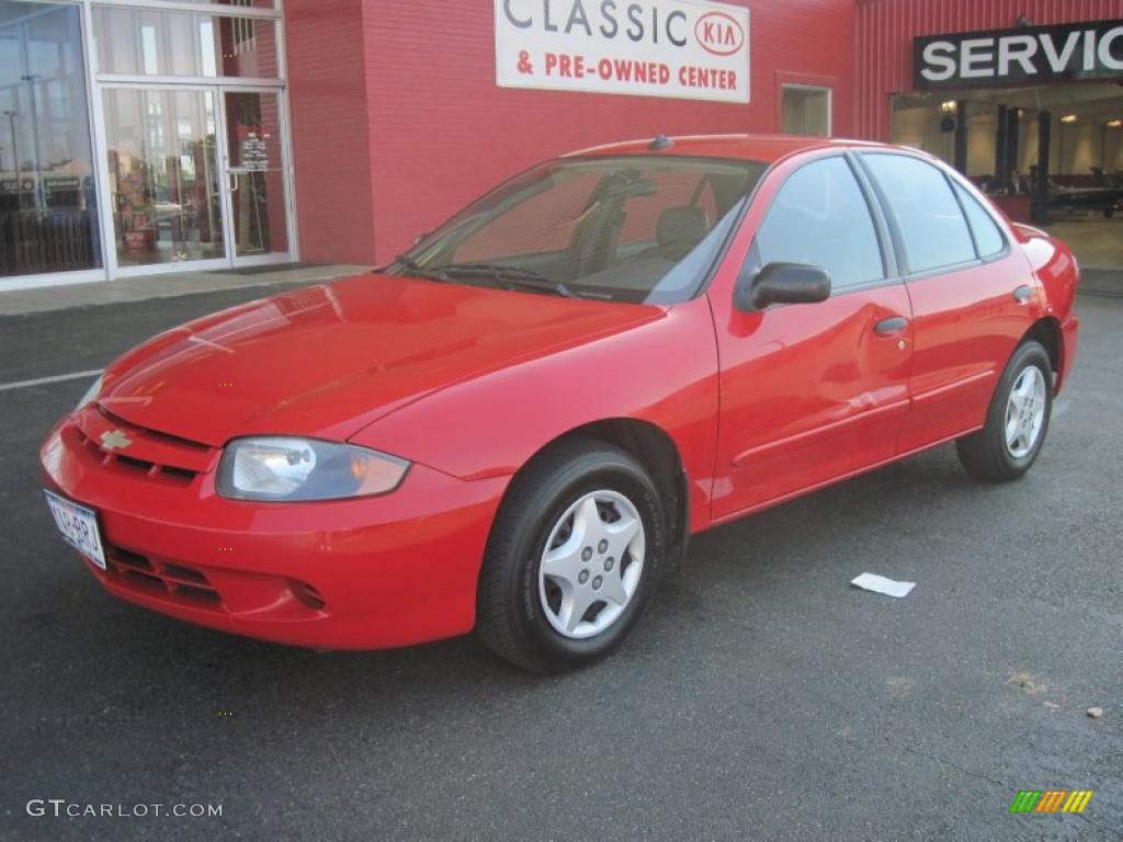 2004 Cavalier Sedan - Victory Red / Graphite photo #1