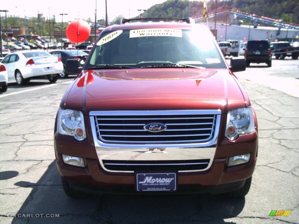 2009 Explorer XLT 4x4 - Dark Copper Metallic / Camel photo #19