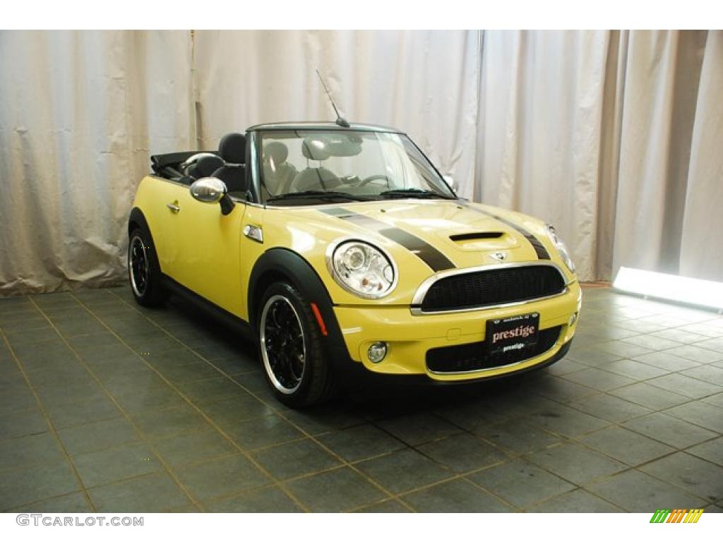 2009 Cooper S Convertible - Interchange Yellow / Black/Yellow photo #8