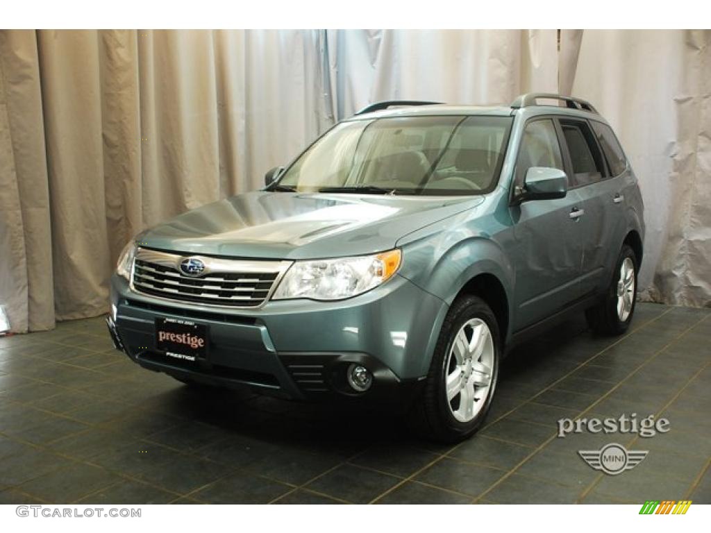 2009 Forester 2.5 X Limited - Sage Green Metallic / Platinum photo #1