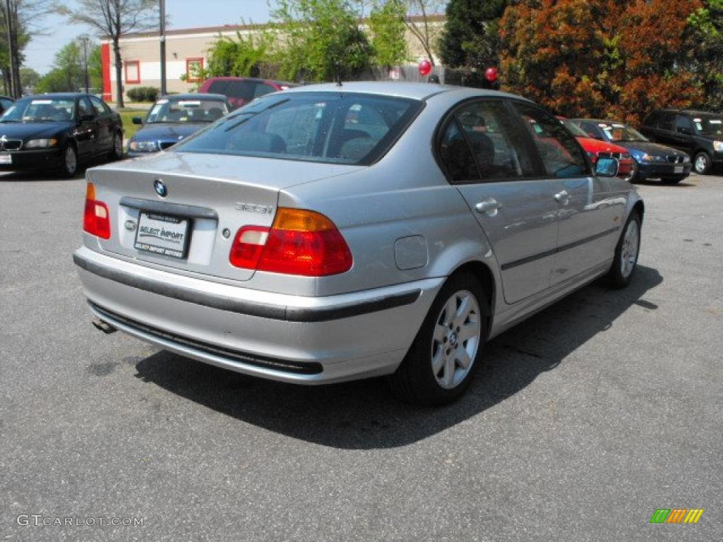 2000 3 Series 323i Sedan - Titanium Silver Metallic / Black photo #6