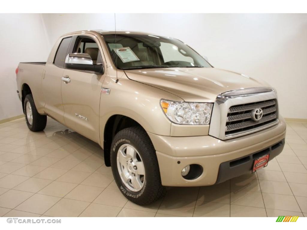 2007 Tundra Limited Double Cab 4x4 - Desert Sand Mica / Beige photo #1