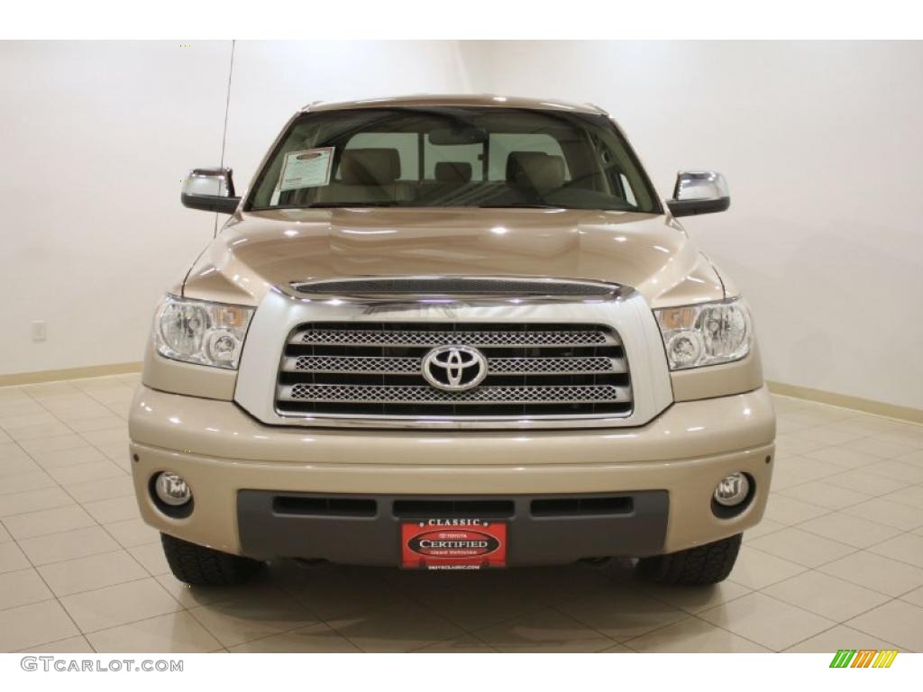 2007 Tundra Limited Double Cab 4x4 - Desert Sand Mica / Beige photo #2