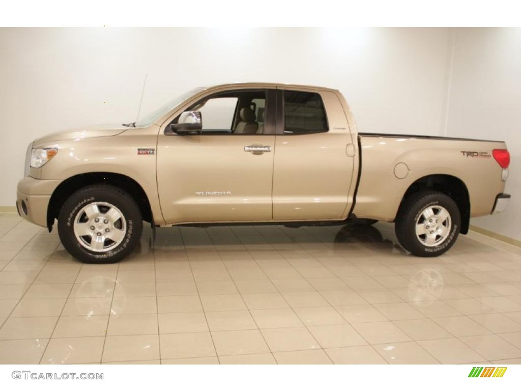 2007 Tundra Limited Double Cab 4x4 - Desert Sand Mica / Beige photo #4