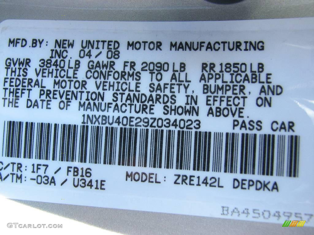 2009 Corolla LE - Classic Silver Metallic / Ash photo #15