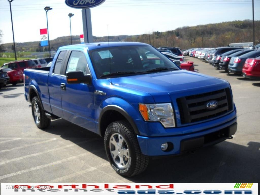 2010 F150 FX4 SuperCab 4x4 - Blue Flame Metallic / Black photo #4