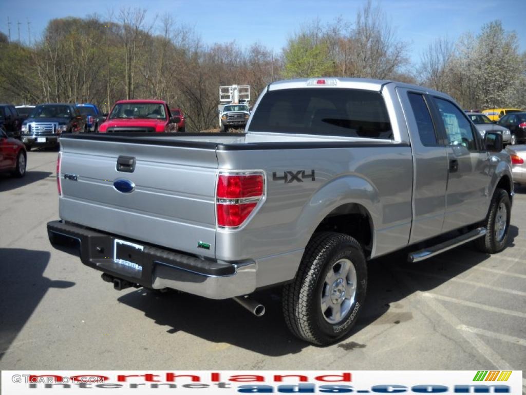 2010 F150 XLT SuperCab 4x4 - Ingot Silver Metallic / Medium Stone photo #6