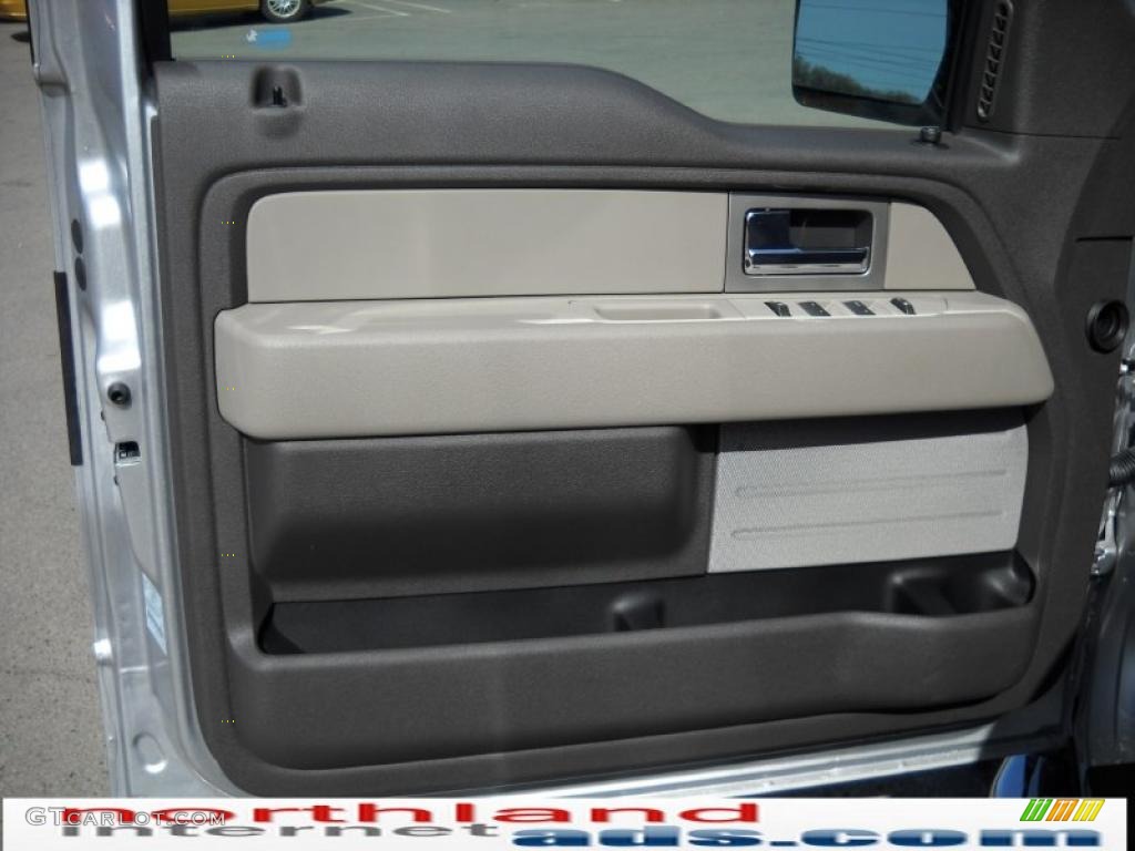 2010 F150 XLT SuperCab 4x4 - Ingot Silver Metallic / Medium Stone photo #9