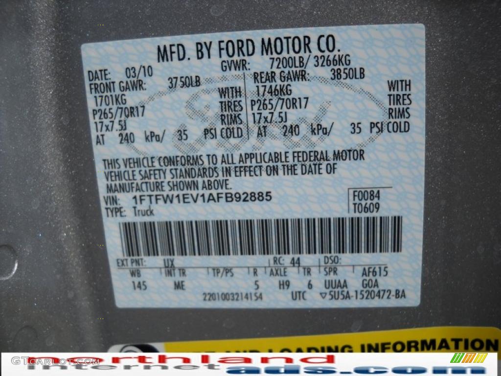 2010 F150 XLT SuperCrew 4x4 - Ingot Silver Metallic / Medium Stone photo #12