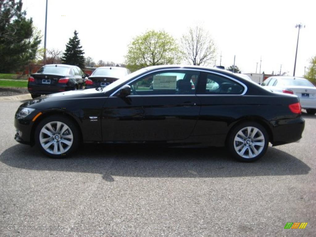 2011 3 Series 328i xDrive Coupe - Jet Black / Black Dakota Leather photo #2