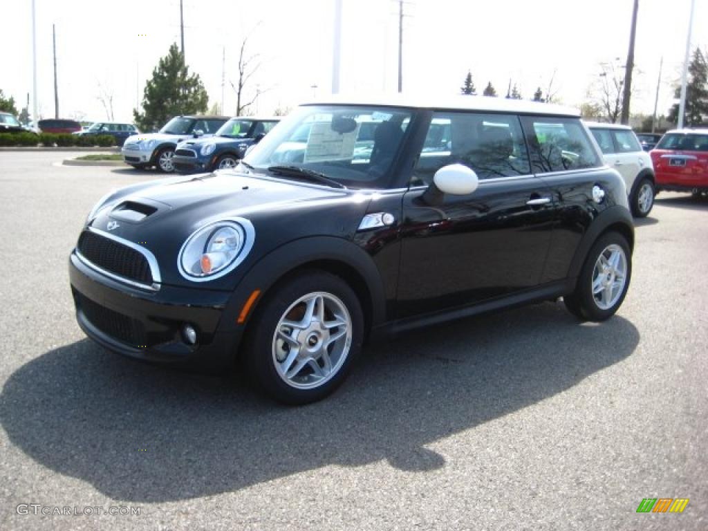 2010 Cooper S Hardtop - Midnight Black Metallic / Grey/Carbon Black photo #1