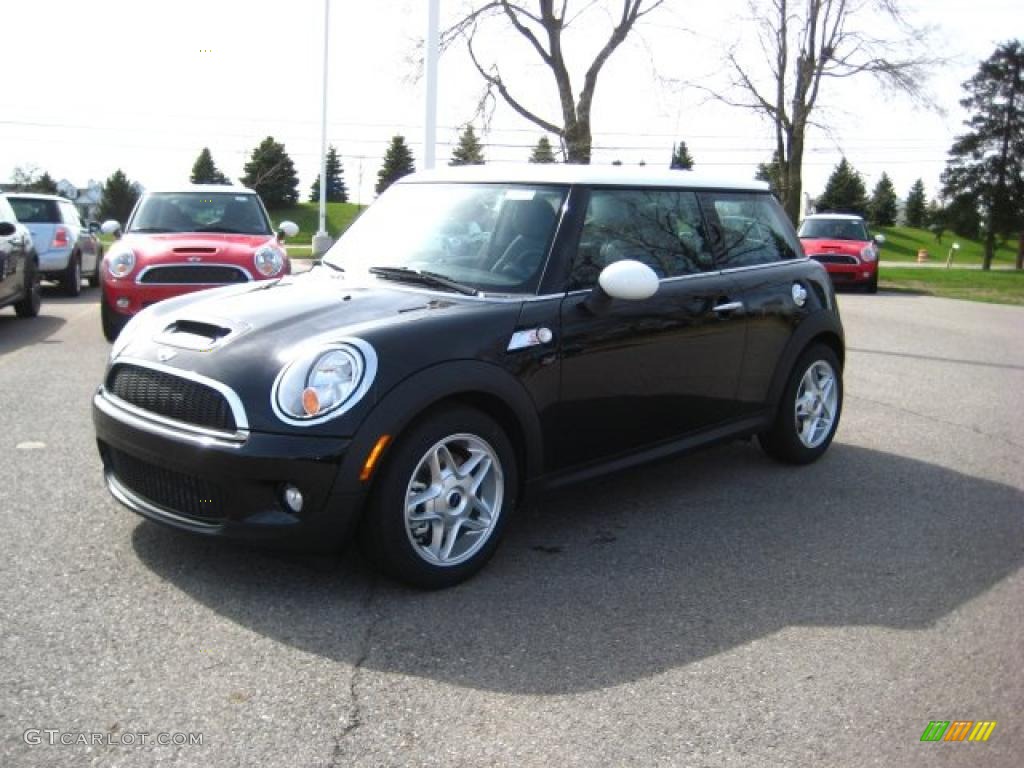 2010 Cooper S Hardtop - Midnight Black Metallic / Grey/Carbon Black photo #1