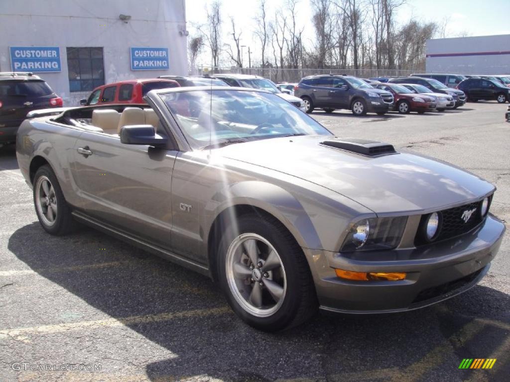 2005 Mustang GT Premium Convertible - Mineral Grey Metallic / Medium Parchment photo #8
