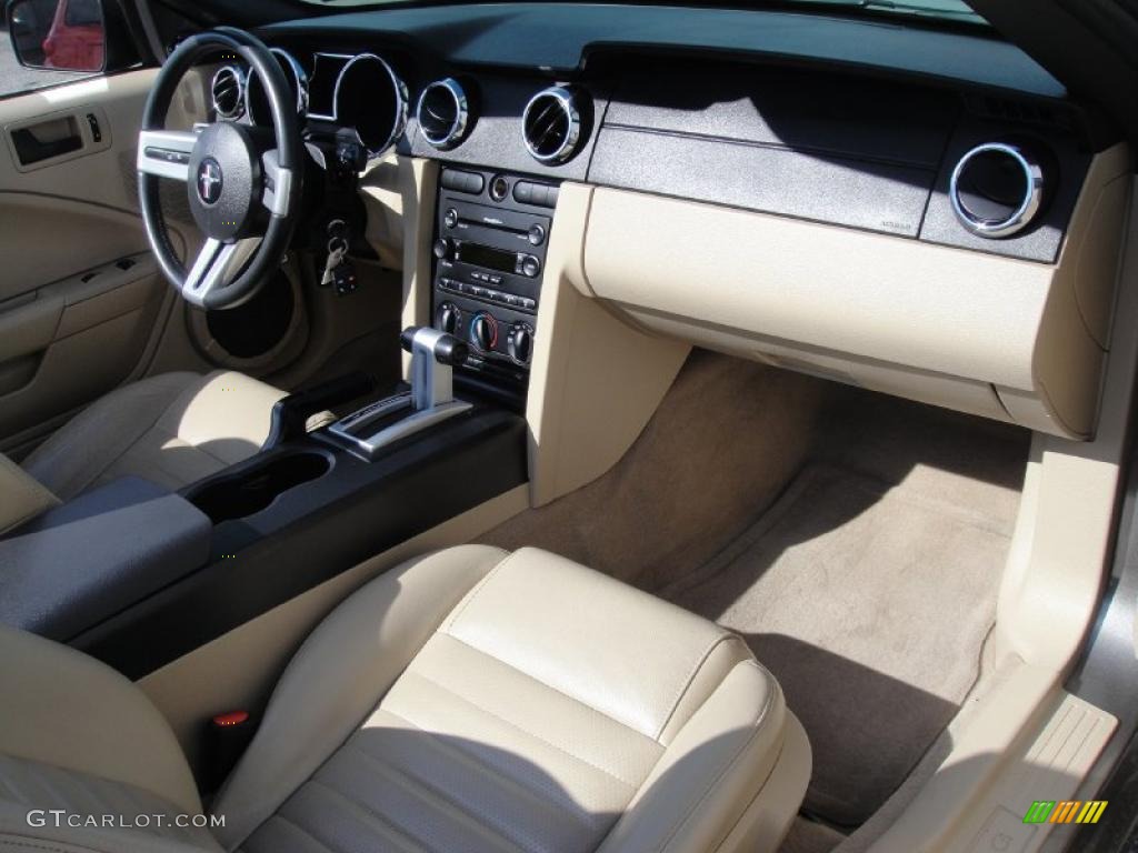 2005 Mustang GT Premium Convertible - Mineral Grey Metallic / Medium Parchment photo #14