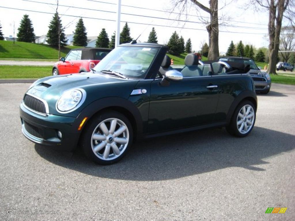 2010 Cooper S Convertible - British Racing Green Metallic / Grey/Carbon Black photo #1