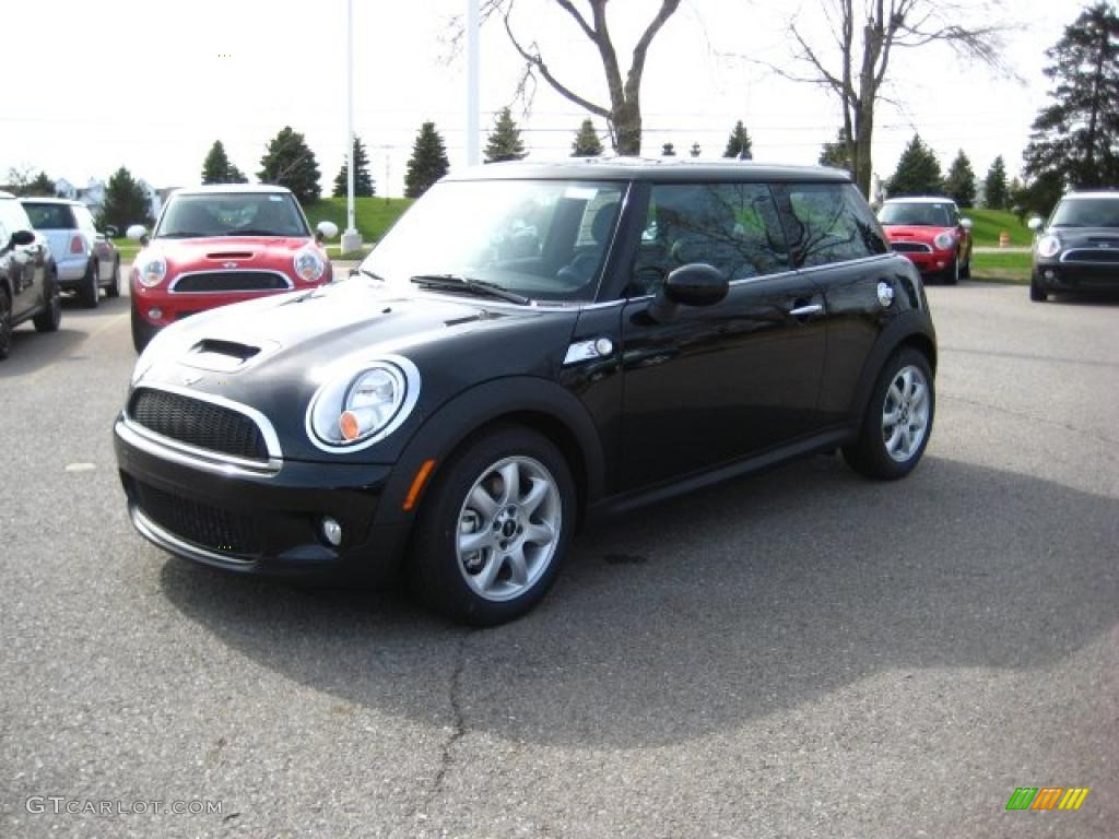 2010 Cooper S Hardtop - Midnight Black Metallic / Grey/Carbon Black photo #1