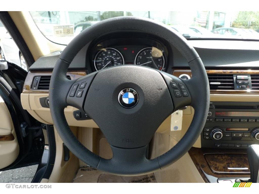 2008 3 Series 328xi Sedan - Jet Black / Beige photo #38