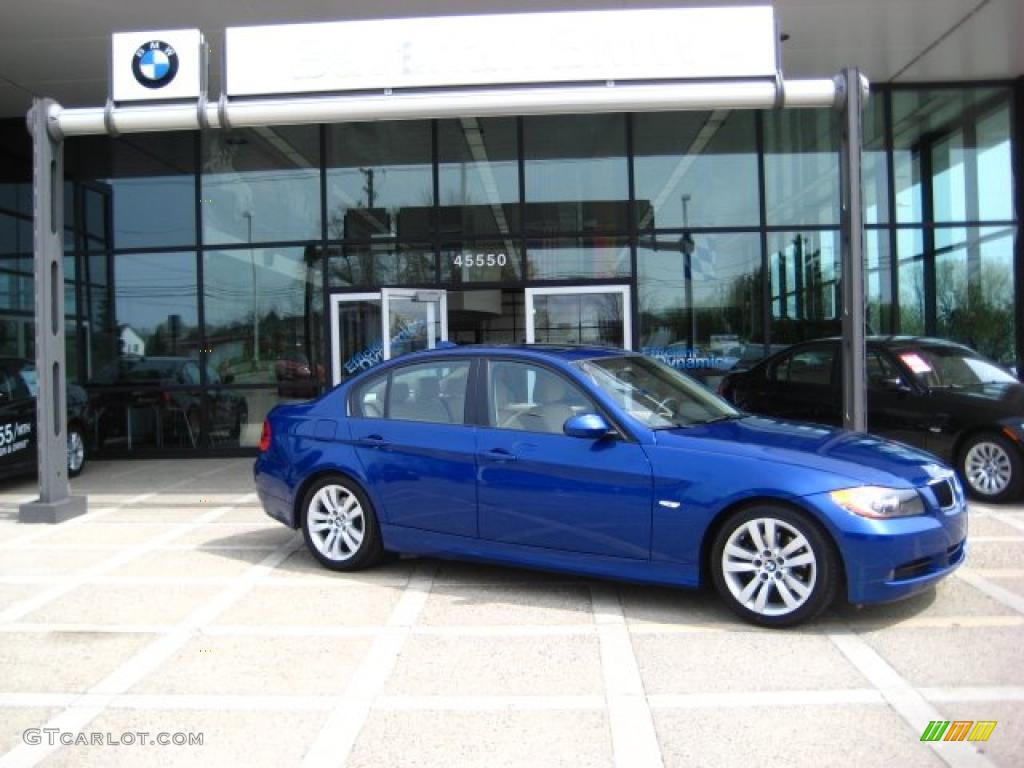 2007 3 Series 328i Sedan - Montego Blue Metallic / Beige Dakota Leather photo #2
