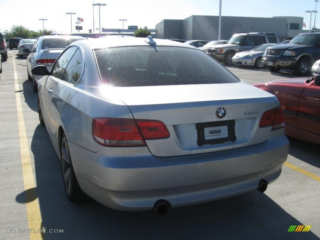 2007 3 Series 335i Coupe - Titanium Silver Metallic / Black photo #3