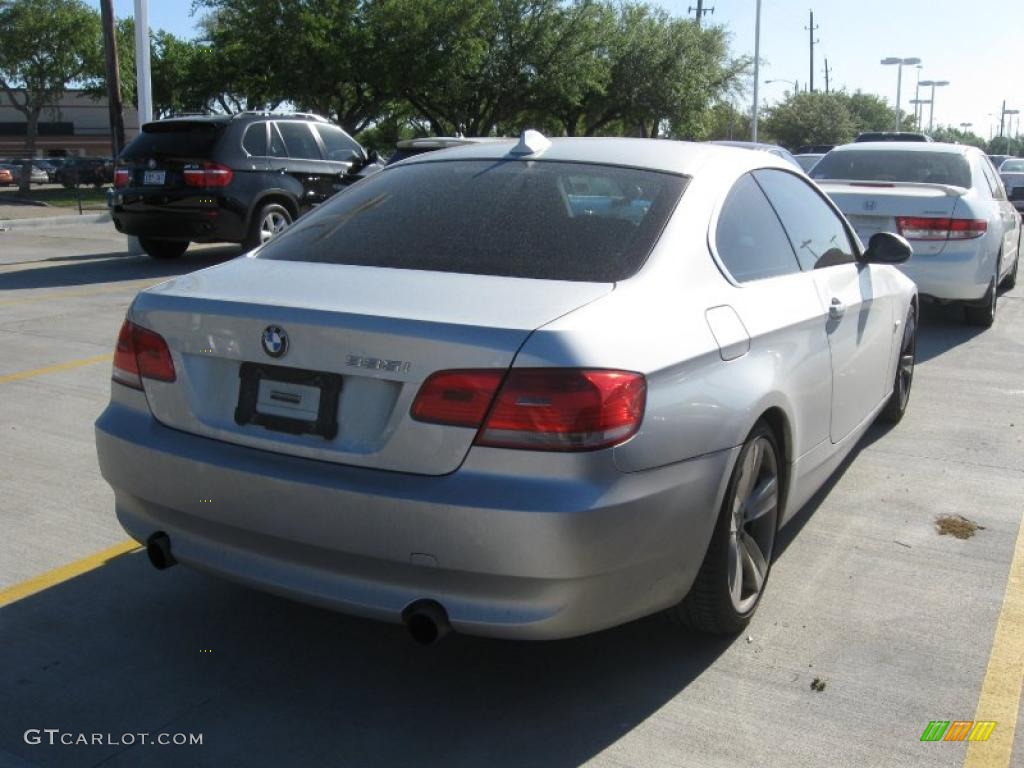 2007 3 Series 335i Coupe - Titanium Silver Metallic / Black photo #4