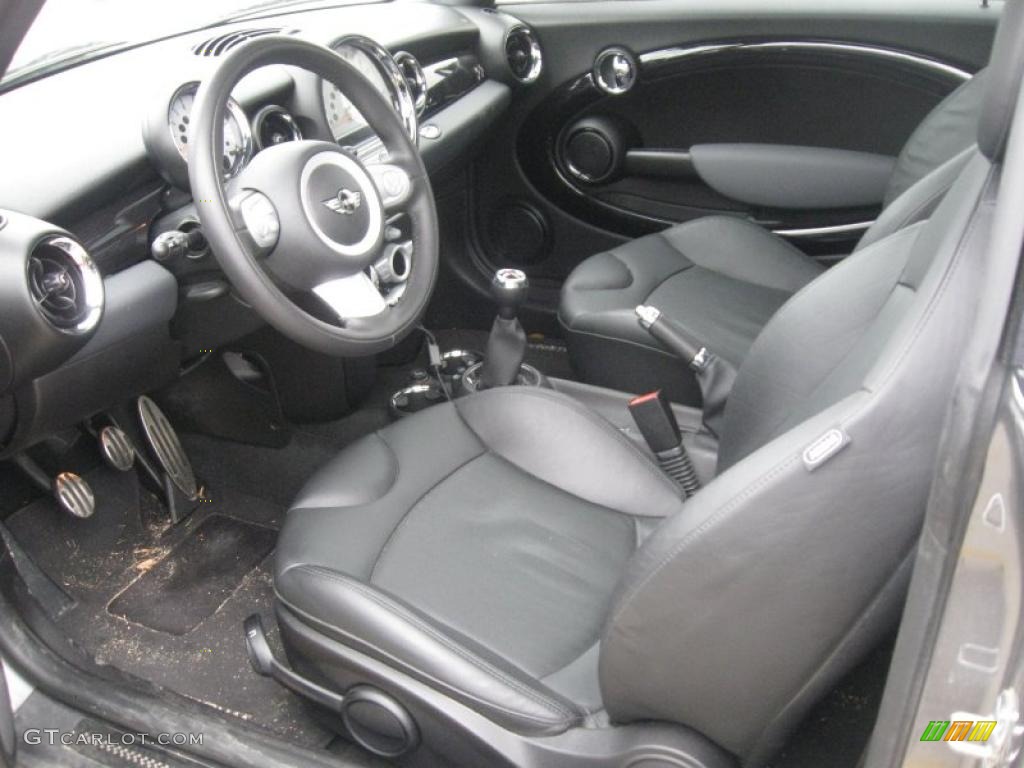 Black Leather Interior 2009 Mini Cooper John Cooper Works Clubman Photo #28462802