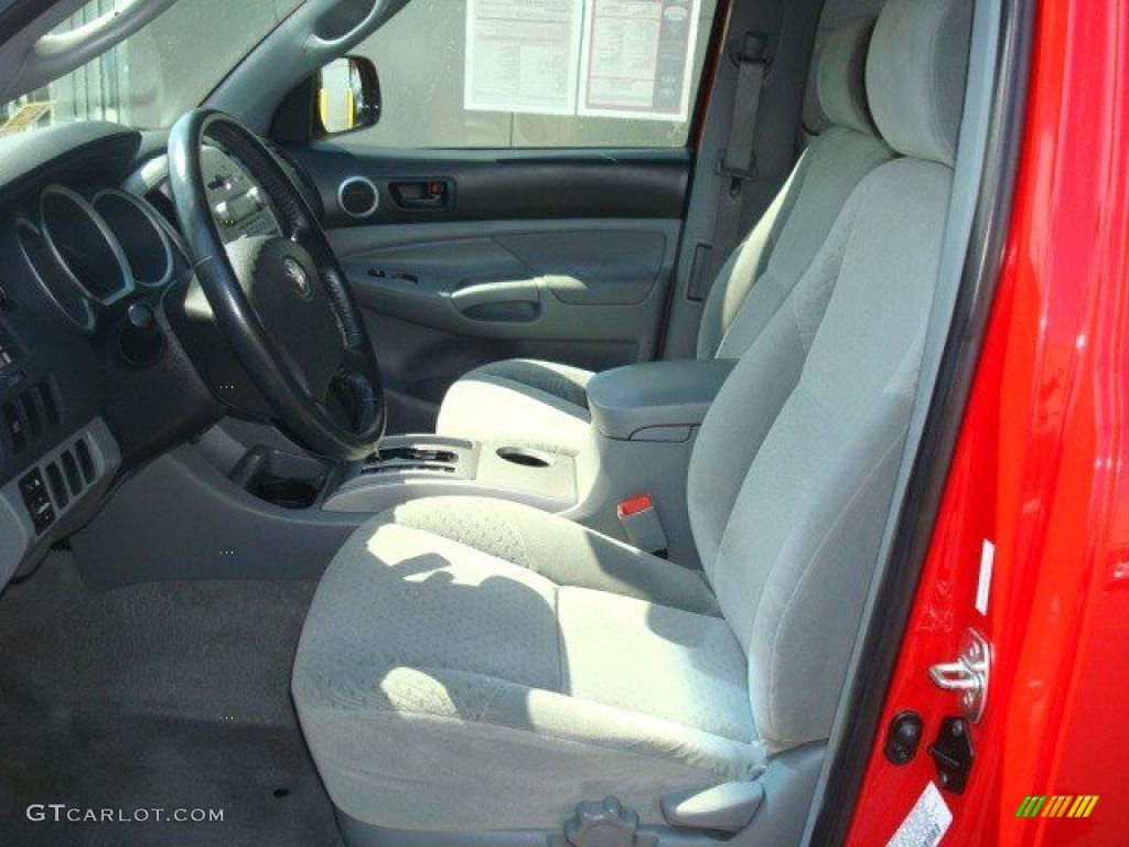 2008 Tacoma V6 PreRunner Access Cab - Radiant Red / Graphite Gray photo #10