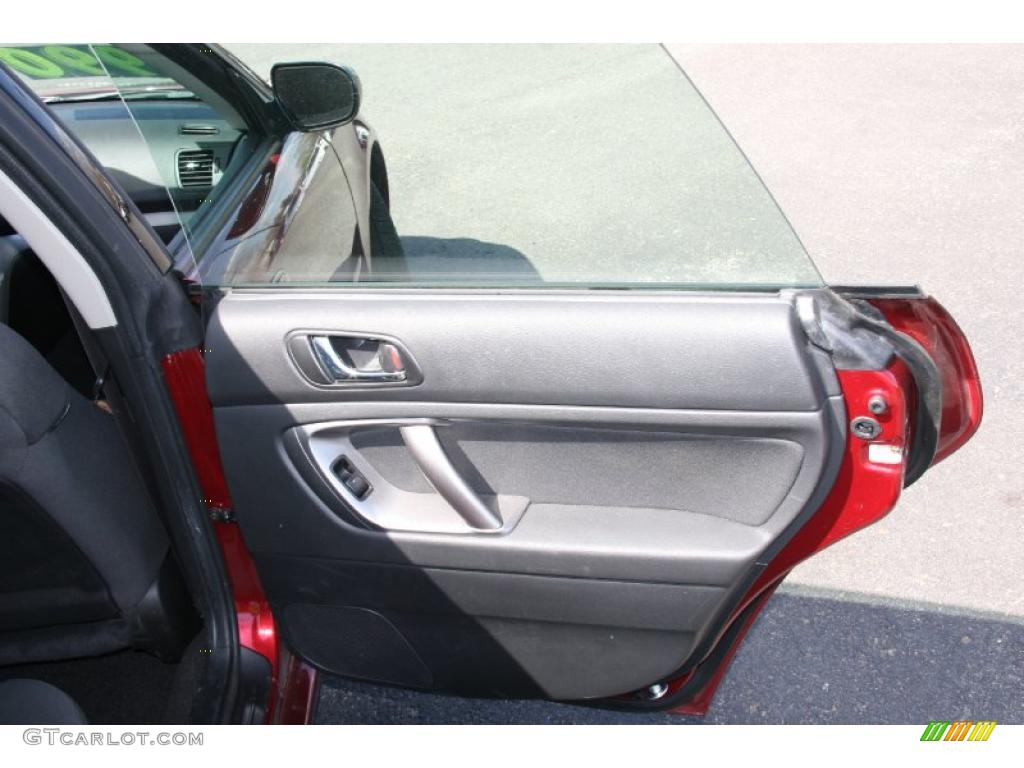 2009 Legacy 2.5i Sedan - Ruby Red Pearl / Off Black photo #15