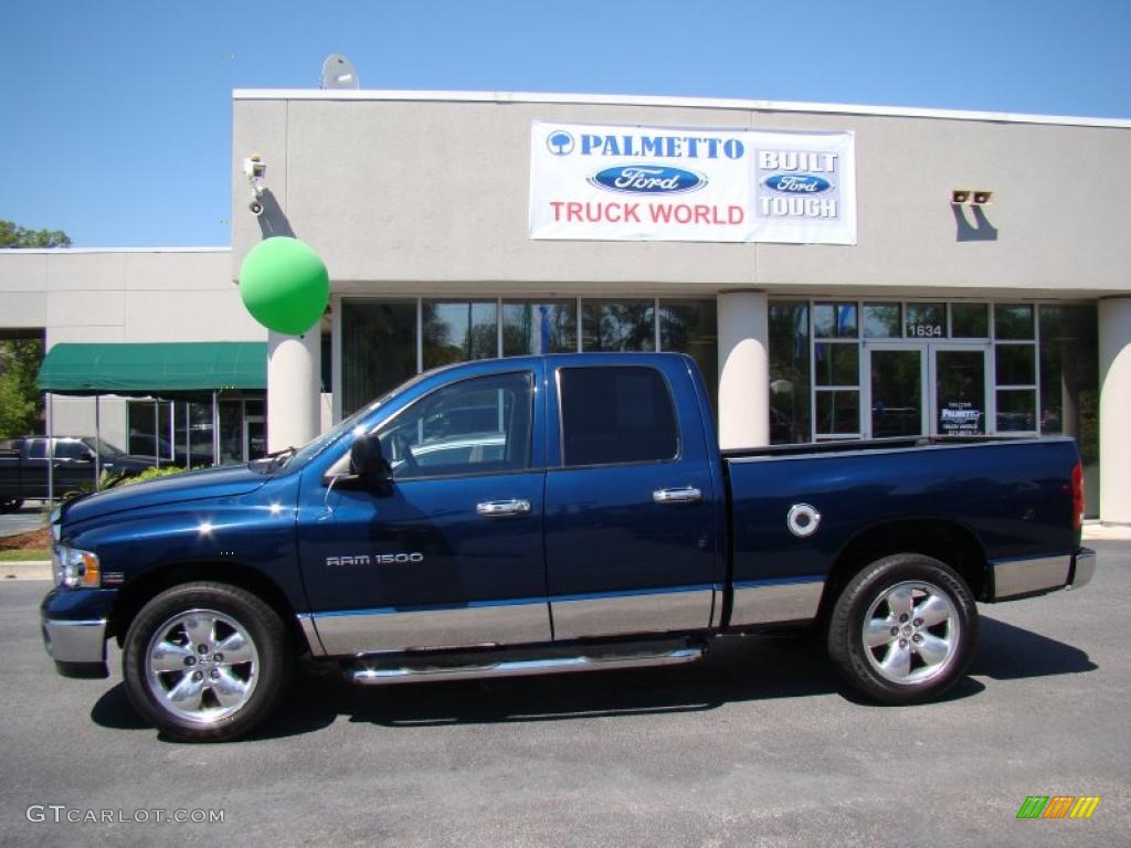 2003 Ram 1500 SLT Quad Cab - Patriot Blue Pearl / Dark Slate Gray photo #1