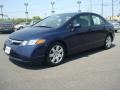 2007 Royal Blue Pearl Honda Civic LX Sedan  photo #2