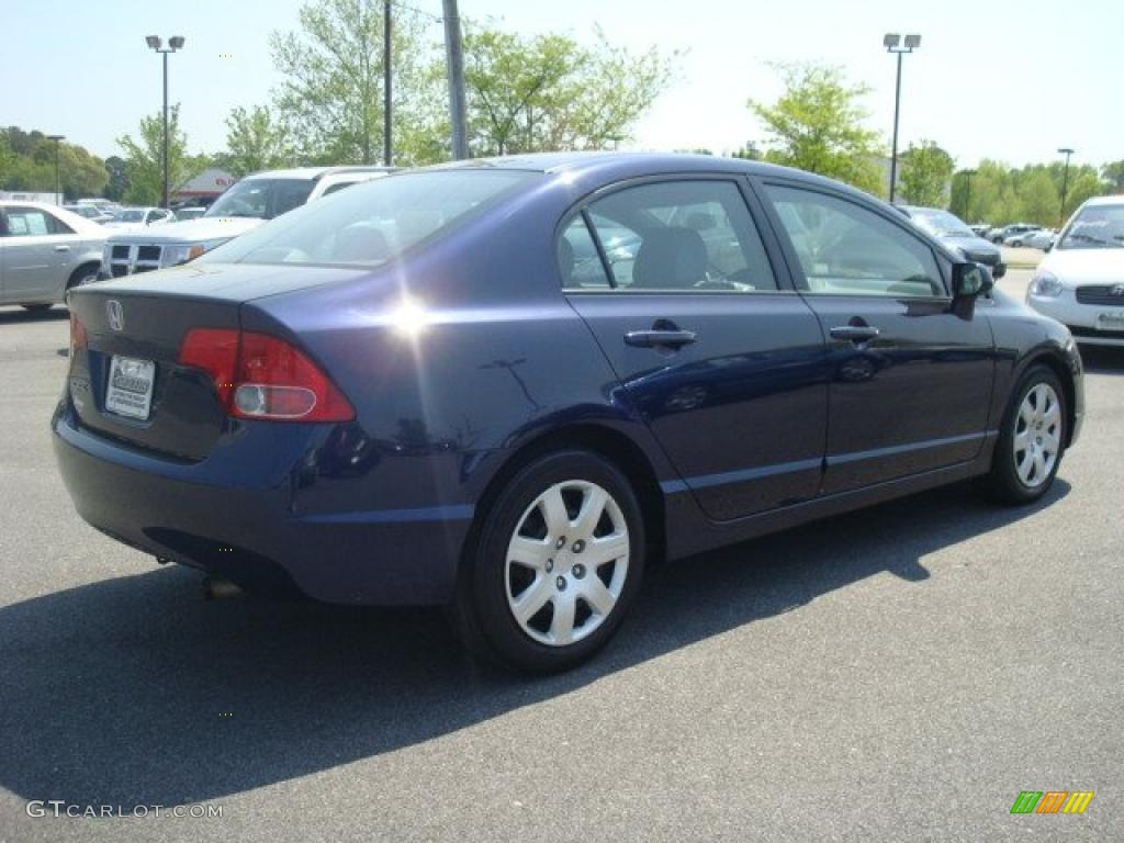 2007 Civic LX Sedan - Royal Blue Pearl / Gray photo #5