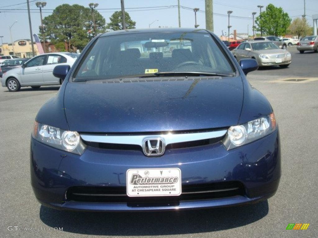 2007 Civic LX Sedan - Royal Blue Pearl / Gray photo #8