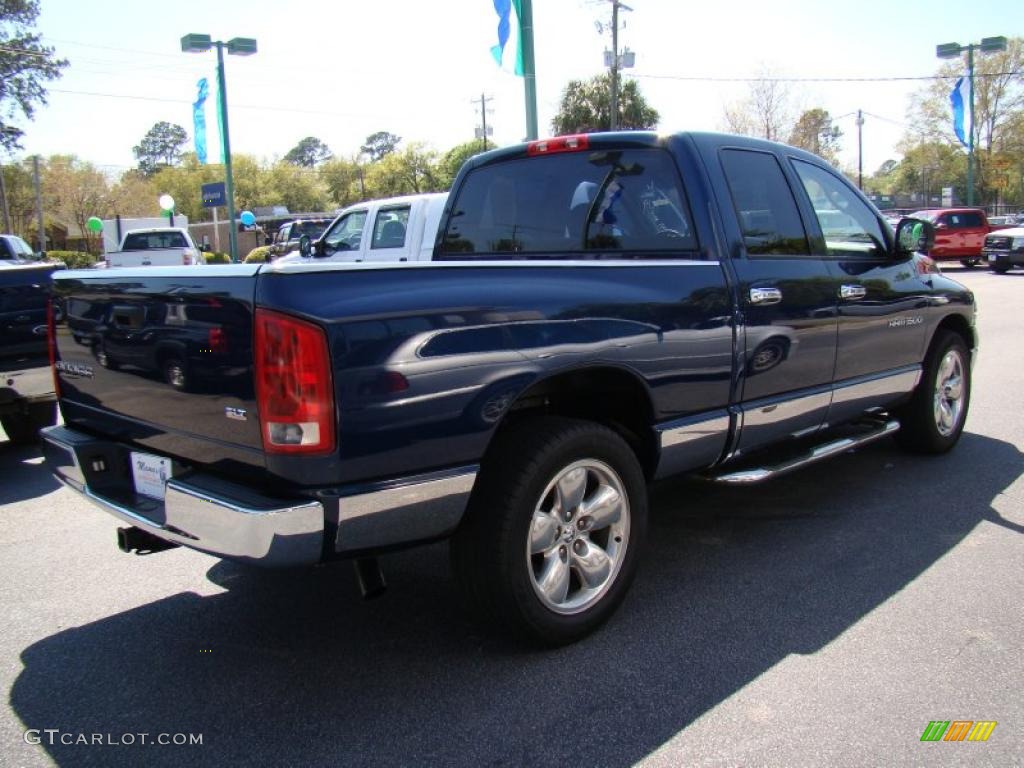 2003 Ram 1500 SLT Quad Cab - Patriot Blue Pearl / Dark Slate Gray photo #9